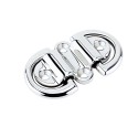 316 Stainless Steel Double D Ring Deck Folding Pad Eye Lashing Tie Down Cleat Yacht Motorboat Truck Polish Boat Marine Grade