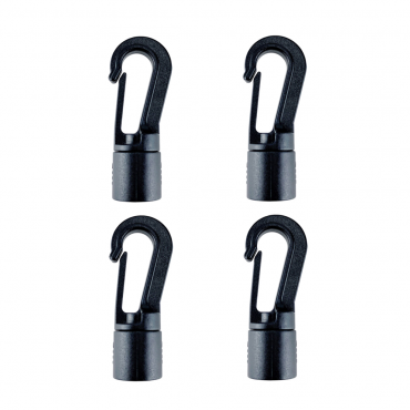 4PCS Kayak Plastic Buckle Bungee Shock Tie Cord Hook Quick Connect Rope Terminal Hanging Ends Lock Clip Clothesline Elastic Cord