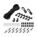 Marine Products Expanded Deck Rigging Kit Accessory Elastic Rope Bungee Nylon C and Buckle For Kayaks Canoes Boat Accessories