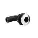 Nylon Plastic Thru Hull Fitting With Stainless Steel Rim Bilge Pump Aerator Hose Boat Marine Yacht Sail RV Accessories