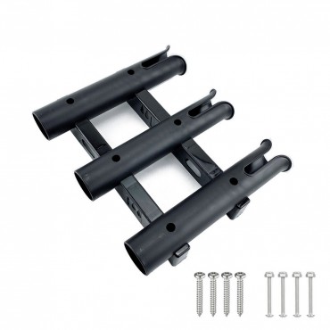 48MM Marine Boat Yacht Kayak Fishing Vertical 3 Link Rod Holder Organiser Pole Tube Mount Bracket Socket Rack Lure Pliers Storage