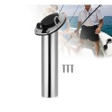 Flush Mount 30° Stainless Steel 316 Oval Shape Flange Fishing Rod Holder With Ring For Boat Fishing