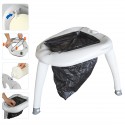 Portable Toilet Seat Foldable Camping Commode Bags Boat Marine Outdoor Travel Emergency