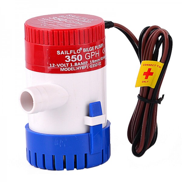 12V/24V Electric Pump 350GPH Marine Bilge Pump Submersible Boat Water Pump