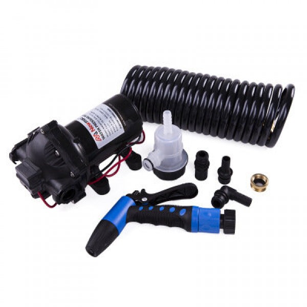 70 PSI On-Board Washdown Deck Pressure Boost Water Clean Pump 5 GPM 18.9LPM Kit RV Boat Marine Agricultural