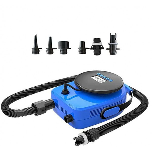 SUP 20PSI Double Stage Electric Air Pump Inflatable SUP Boat New Version Intelligent Firmware with LCD Dispay Temperature Sensor Voltage Protection