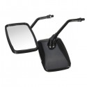 10mm Thread Black Rectangle Rear View Side Mirrors For Motorcycle Scooter ATV