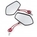 10mm Universal Motorcycle Aluminum Rod Rearview Side Mirrors Sportbike For Honda
