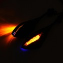 12V Pair Universal Motorcycle LED Rear View Side Mirrors Turn Signal Light