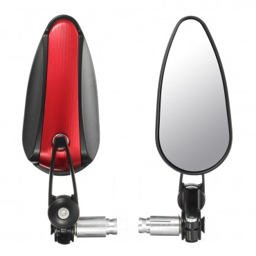 7/8 Inch Handlebar End Mounting Rear View Side Mirrors CNC Aluminum Motorcycle Bike