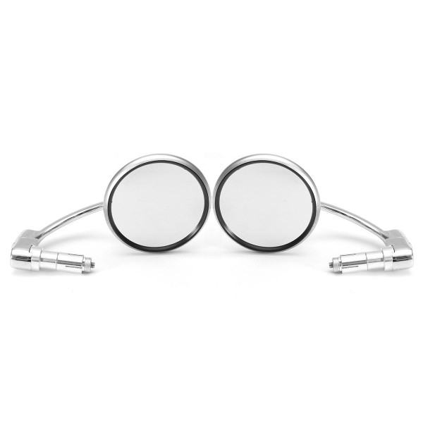 7/8inch Motorcycle Handlebar End View Metal Mirrors 360° Rotation Cafe Racer Chrome