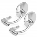 7/8inch Motorcycle Handlebar End View Metal Mirrors 360° Rotation Cafe Racer Chrome