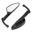 8MM 10MM Black CNC Blade Rear Review Mirrors For Harley Dyna Heritage Softail Sportster