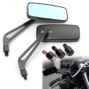 8mm 10mm Aluminum Motorcycle Rectangle Rear View Side Mirror Universal