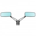 8mm 10mm Aluminum Motorcycle Rectangle Rear View Side Mirror Universal