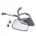 8mm 10mm Universal Motorcycle Chrome Claw Side Rear View Mirrors