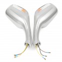 8mm Motorcycle Gy6 Rear View Mirror with Light 50cc 150cc 250cc Scooter Moped
