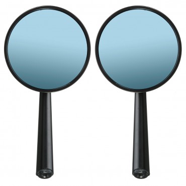 CNC Aluminum Round Motorcycle Rear View Mirror For Cruiser Chopper 8mm 10mm
