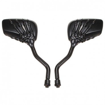 Chrome Motorcycle Mirror For Harley Softail Dyna Black