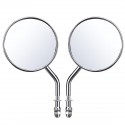 Diameter 105mm Retro Round Rearview Motorcycle Mirrors Long/Short Handle For Harley Davidson