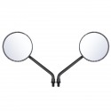 Diameter 85mm Retro Round Rearview Motorcycle Mirrors Long/Short Handle For Harley Davidson