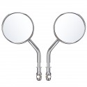 Diameter 85mm Retro Round Rearview Motorcycle Mirrors Long/Short Handle For Harley Davidson