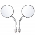 Diameter 85mm Retro Round Rearview Motorcycle Mirrors Long/Short Handle For Harley Davidson