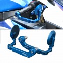 7/8 Inch 22mm Motorcycle Side Bar End Mirrors Rear View Aluminum Handlebar Lever Guard Protector