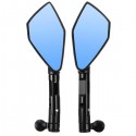 Pair 8mm/10mm Motorcycle Rearview Mirrors Triangle CNC Aluminum