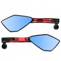 Pair 8mm/10mm Motorcycle Rearview Mirrors Triangle CNC Aluminum
