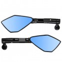 Pair 8mm/10mm Motorcycle Rearview Mirrors Triangle CNC Aluminum