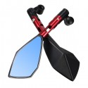 Pair 8mm/10mm Motorcycle Rearview Mirrors Triangle CNC Aluminum