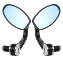 Pair Left Right Universal Handlebar Rearview Side Mirrors Motorcycle Scooter