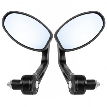 Pair Left Right Universal Handlebar Rearview Side Mirrors Motorcycle Scooter