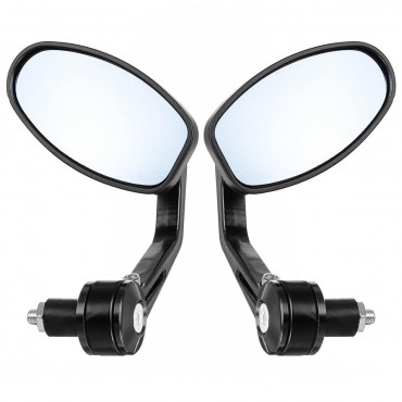 Pair Left Right Universal Handlebar Rearview Side Mirrors Motorcycle Scooter