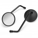 Retro Black Round Motorcycle Mirrors for Harley Davidson Sportster Ryca Motors