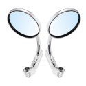 Universal 8/10mm Round Retro Modified Motorcycle Motorbike Cafe Racer Rearview Mirrors