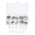 100Pcs Stainless C-Type Circlip Retaining Snap Ring Circlip Assortment Kit + Box