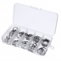 100Pcs Stainless C-Type Circlip Retaining Snap Ring Circlip Assortment Kit + Box