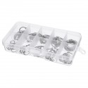 100Pcs Stainless C-Type Circlip Retaining Snap Ring Circlip Assortment Kit + Box