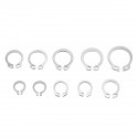 100Pcs Stainless C-Type Circlip Retaining Snap Ring Circlip Assortment Kit + Box