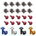 10PCS Panel Fasteners C Clips Spire Clip & Stainless Bolts Motorcycle Fairing M6