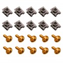 10PCS Panel Fasteners C Clips Spire Clip & Stainless Bolts Motorcycle Fairing M6