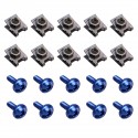 10PCS Panel Fasteners C Clips Spire Clip & Stainless Bolts Motorcycle Fairing M6