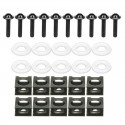 10Pcs M6 Motorcycle Bolts Spire Speed Fastener Clips Screw Spring Nuts 6*30mm