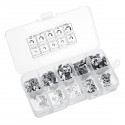 160Pcs C-Clips C-type Circlip Snap Ring Heavy Duty Retaining Set Assortment Black Ring 8 Sizes