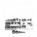 170Pcs Stainless Steel Lock Nut Assortment M3/4/5/6/8/10/12 Nylon Insert Kit