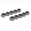 170Pcs Stainless Steel Lock Nut Assortment M3/4/5/6/8/10/12 Nylon Insert Kit