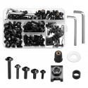 177PCS Black Fairing Bumpers Panel Bolts Kit Fastener Clips Screw for Motorcycle