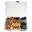 177pcs Motorcycle Fairing Bumpers Panel Bolts Kit Body Fastener Clips Screw Set Universal